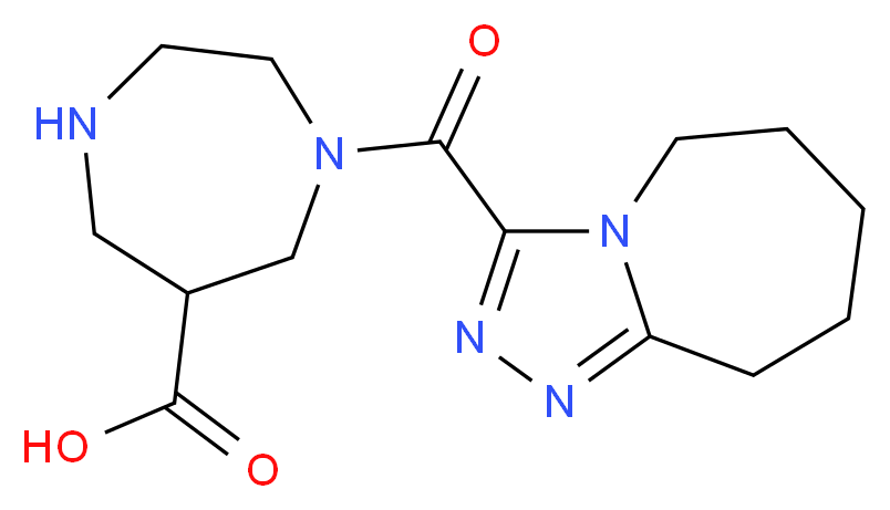 1-(6,7,8,9-tetrahydro-5H-[1,2,4]triazolo[4,3-a]azepin-3-ylcarbonyl)-1,4-diazepane-6-carboxylic acid_Molecular_structure_CAS_)