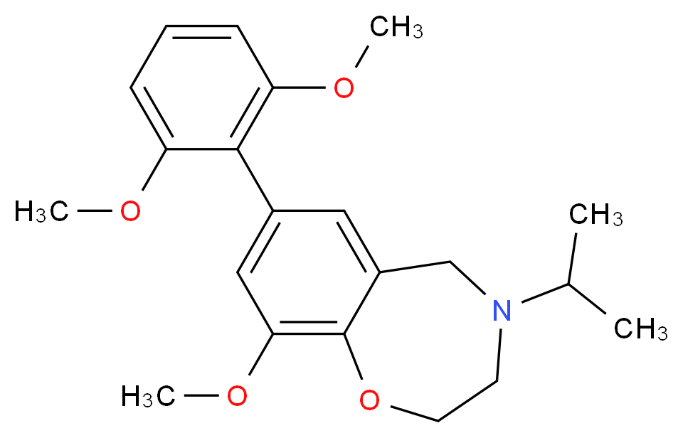 7-(2,6-dimethoxyphenyl)-4-isopropyl-9-methoxy-2,3,4,5-tetrahydro-1,4-benzoxazepine_Molecular_structure_CAS_)