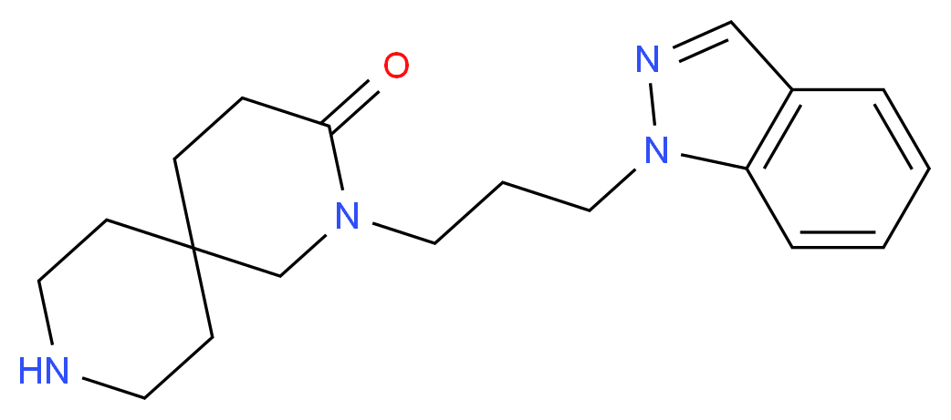 2-[3-(1H-indazol-1-yl)propyl]-2,9-diazaspiro[5.5]undecan-3-one_Molecular_structure_CAS_)