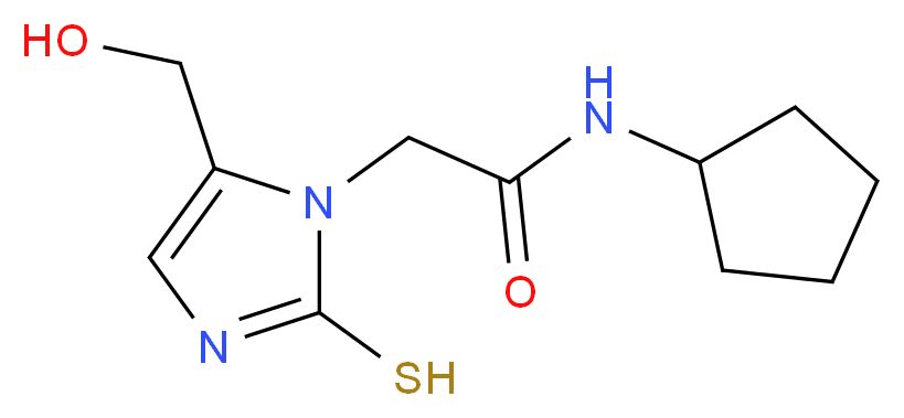 N-cyclopentyl-2-[5-(hydroxymethyl)-2-mercapto-1H-imidazol-1-yl]acetamide_Molecular_structure_CAS_)