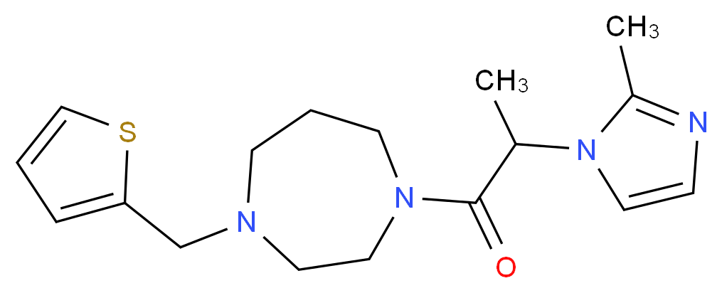 1-[2-(2-methyl-1H-imidazol-1-yl)propanoyl]-4-(2-thienylmethyl)-1,4-diazepane_Molecular_structure_CAS_)