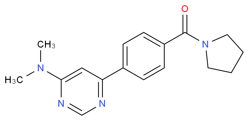 N,N-dimethyl-6-[4-(pyrrolidin-1-ylcarbonyl)phenyl]pyrimidin-4-amine_Molecular_structure_CAS_)