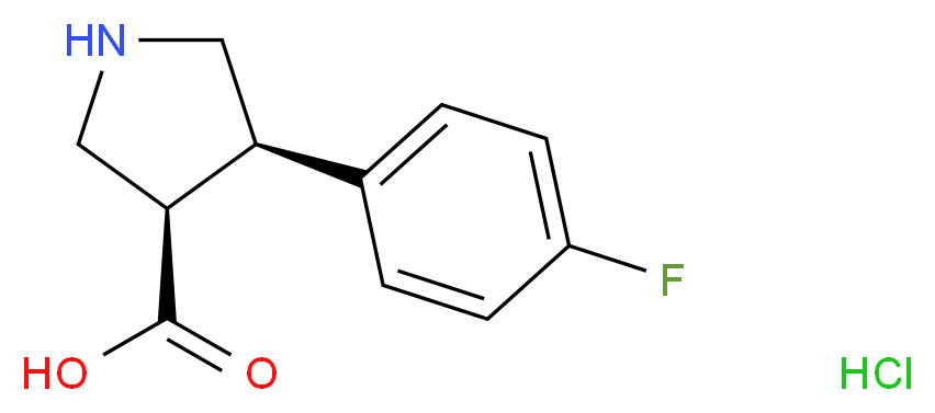 trans-4-(4-Fluorophenyl)pyrrolidine-3-carboxylic acid hydrochloride_Molecular_structure_CAS_)