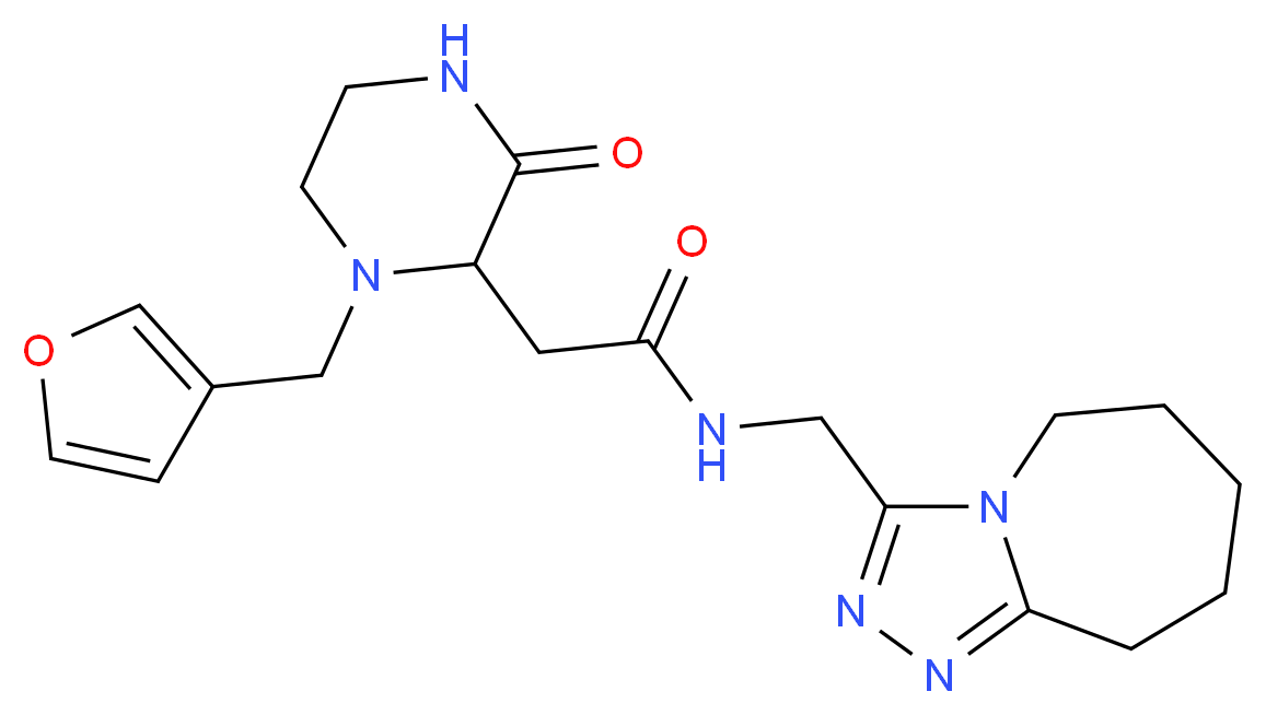 2-[1-(3-furylmethyl)-3-oxo-2-piperazinyl]-N-(6,7,8,9-tetrahydro-5H-[1,2,4]triazolo[4,3-a]azepin-3-ylmethyl)acetamide_Molecular_structure_CAS_)
