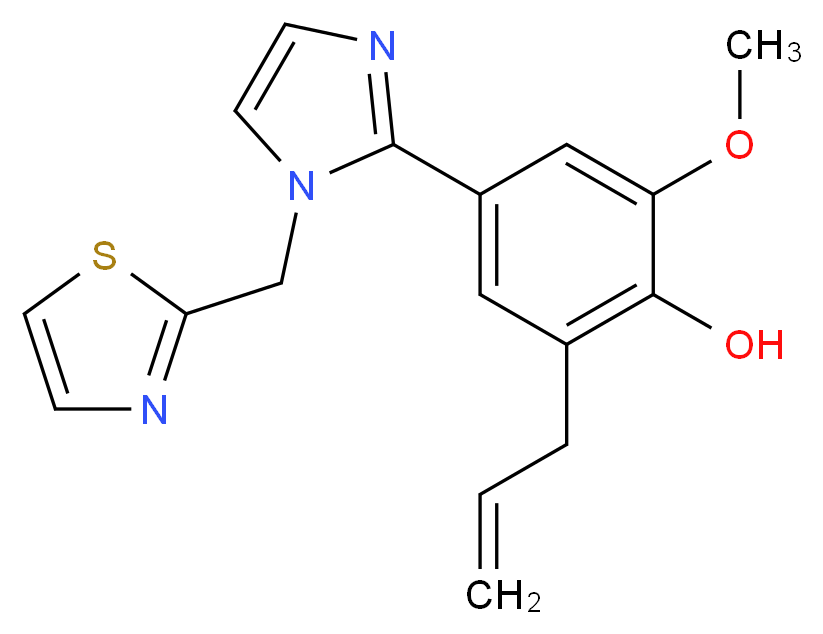 2-allyl-6-methoxy-4-[1-(1,3-thiazol-2-ylmethyl)-1H-imidazol-2-yl]phenol_Molecular_structure_CAS_)