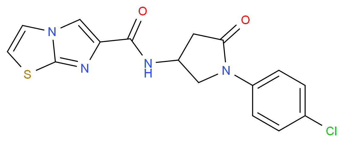 N-[1-(4-chlorophenyl)-5-oxo-3-pyrrolidinyl]imidazo[2,1-b][1,3]thiazole-6-carboxamide_Molecular_structure_CAS_)