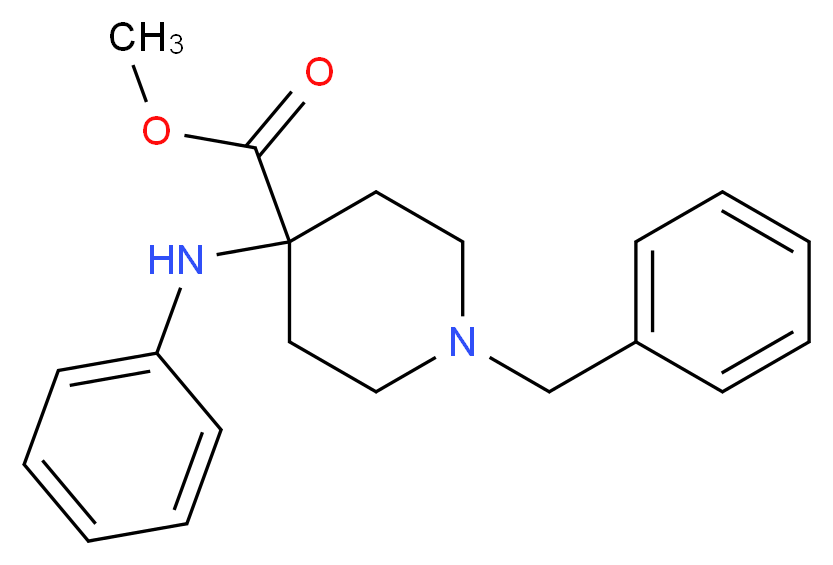 4-(Phenylamino]-1-benzyl-4-piperidinecarboxylic Acid Methyl Ester_Molecular_structure_CAS_61085-60-7)