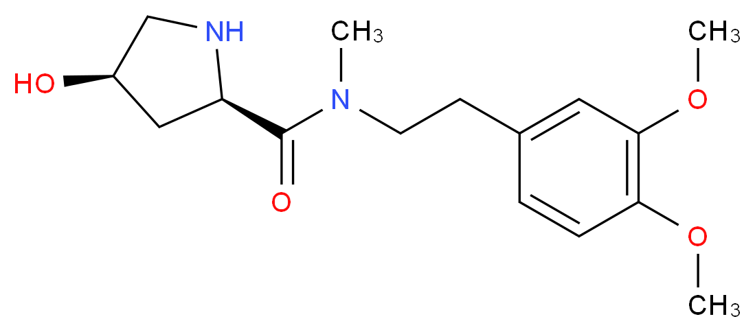(4R)-N-[2-(3,4-dimethoxyphenyl)ethyl]-4-hydroxy-N-methyl-D-prolinamide_Molecular_structure_CAS_)