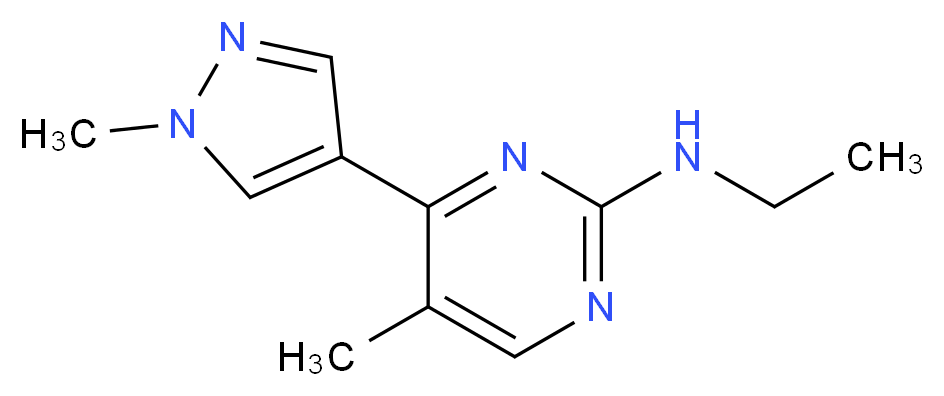 N-ethyl-5-methyl-4-(1-methyl-1H-pyrazol-4-yl)-2-pyrimidinamine_Molecular_structure_CAS_)