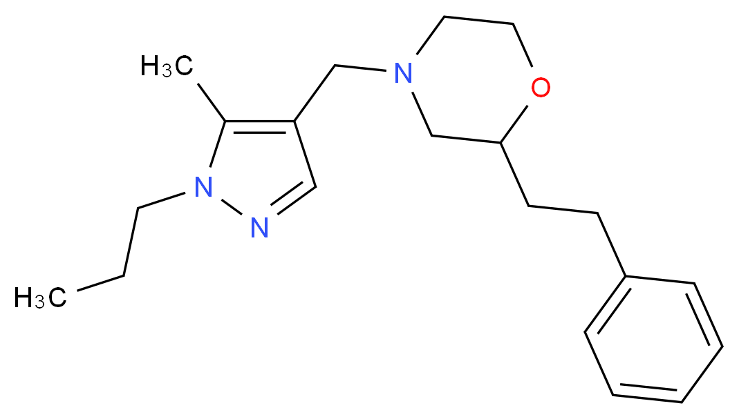 4-[(5-methyl-1-propyl-1H-pyrazol-4-yl)methyl]-2-(2-phenylethyl)morpholine_Molecular_structure_CAS_)