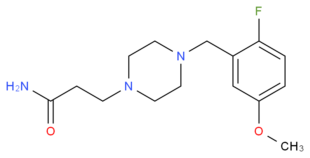 3-[4-(2-fluoro-5-methoxybenzyl)piperazin-1-yl]propanamide_Molecular_structure_CAS_)