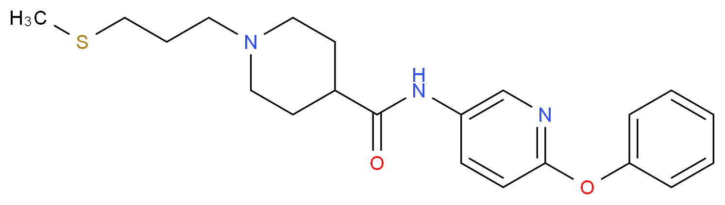1-[3-(methylthio)propyl]-N-(6-phenoxy-3-pyridinyl)-4-piperidinecarboxamide_Molecular_structure_CAS_)