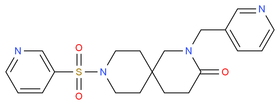 2-(pyridin-3-ylmethyl)-9-(pyridin-3-ylsulfonyl)-2,9-diazaspiro[5.5]undecan-3-one_Molecular_structure_CAS_)