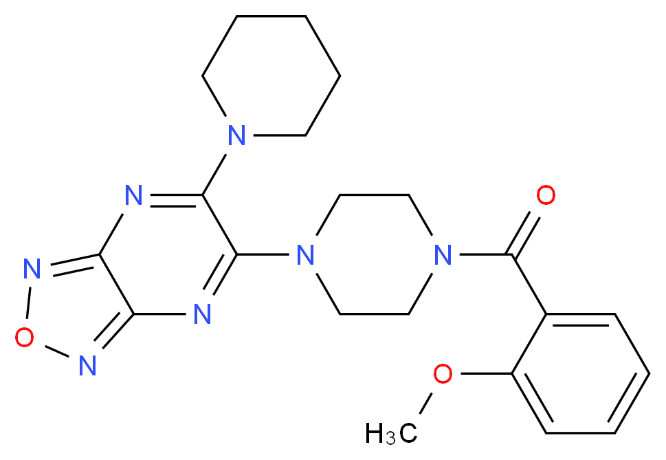 5-[4-(2-methoxybenzoyl)-1-piperazinyl]-6-(1-piperidinyl)[1,2,5]oxadiazolo[3,4-b]pyrazine_Molecular_structure_CAS_)