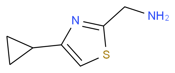 (4-cyclopropyl-1,3-thiazol-2-yl)methanamine_Molecular_structure_CAS_)