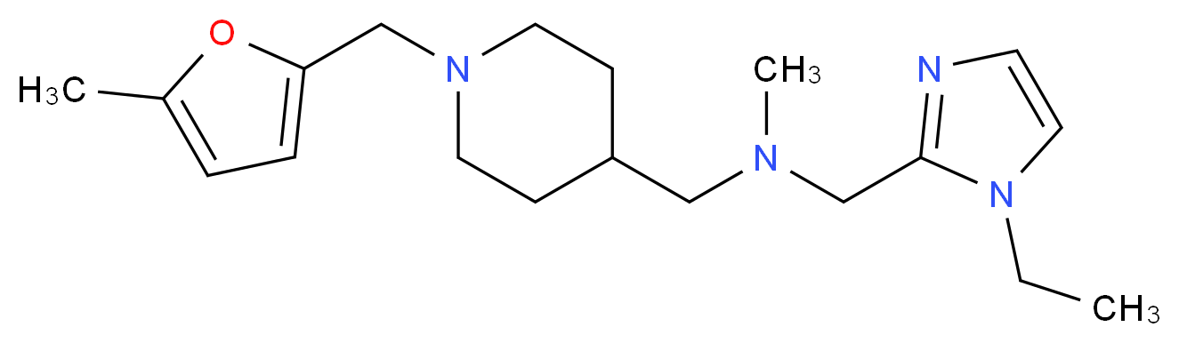1-(1-ethyl-1H-imidazol-2-yl)-N-methyl-N-({1-[(5-methyl-2-furyl)methyl]-4-piperidinyl}methyl)methanamine_Molecular_structure_CAS_)
