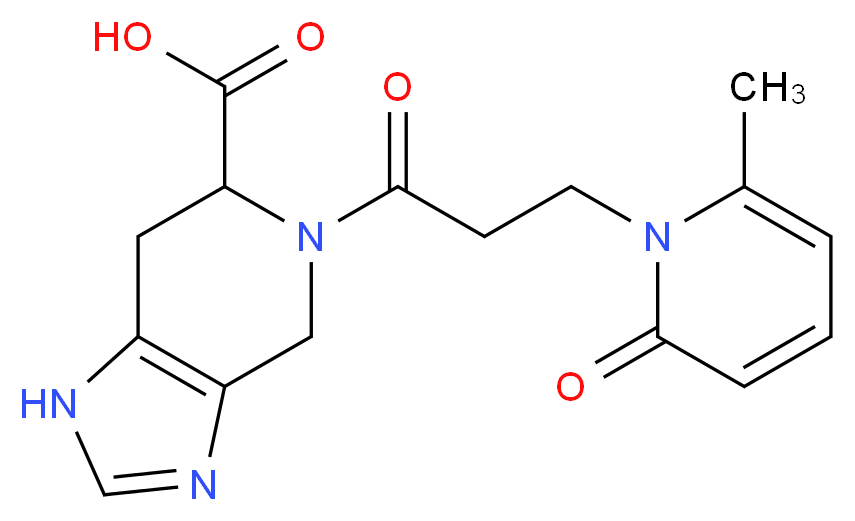 5-[3-(6-methyl-2-oxopyridin-1(2H)-yl)propanoyl]-4,5,6,7-tetrahydro-1H-imidazo[4,5-c]pyridine-6-carboxylic acid_Molecular_structure_CAS_)