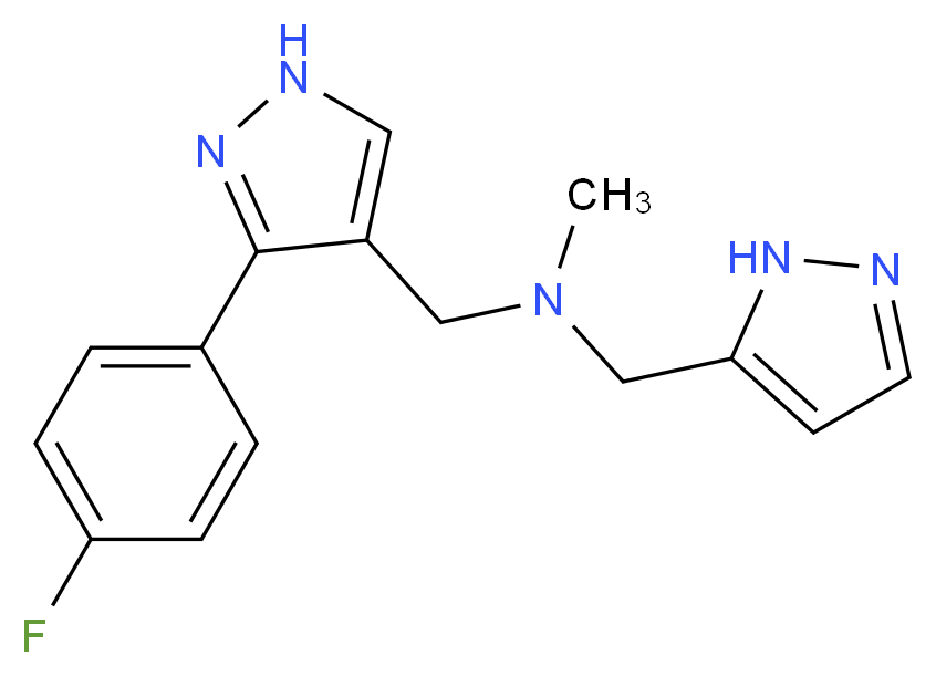 1-[3-(4-fluorophenyl)-1H-pyrazol-4-yl]-N-methyl-N-(1H-pyrazol-5-ylmethyl)methanamine_Molecular_structure_CAS_)