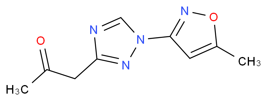 1-[1-(5-methylisoxazol-3-yl)-1H-1,2,4-triazol-3-yl]acetone_Molecular_structure_CAS_92658-77-0)