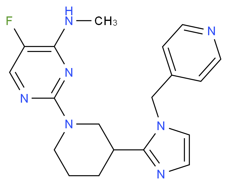5-fluoro-N-methyl-2-{3-[1-(4-pyridinylmethyl)-1H-imidazol-2-yl]-1-piperidinyl}-4-pyrimidinamine_Molecular_structure_CAS_)