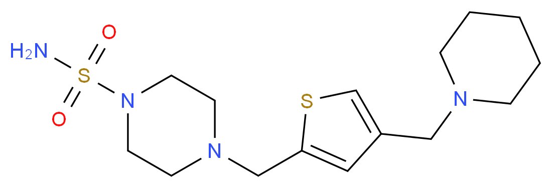4-{[4-(piperidin-1-ylmethyl)-2-thienyl]methyl}piperazine-1-sulfonamide_Molecular_structure_CAS_)