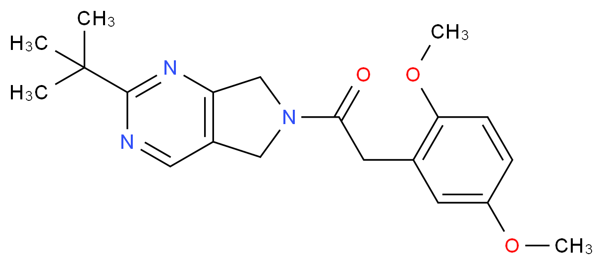 2-tert-butyl-6-[(2,5-dimethoxyphenyl)acetyl]-6,7-dihydro-5H-pyrrolo[3,4-d]pyrimidine_Molecular_structure_CAS_)