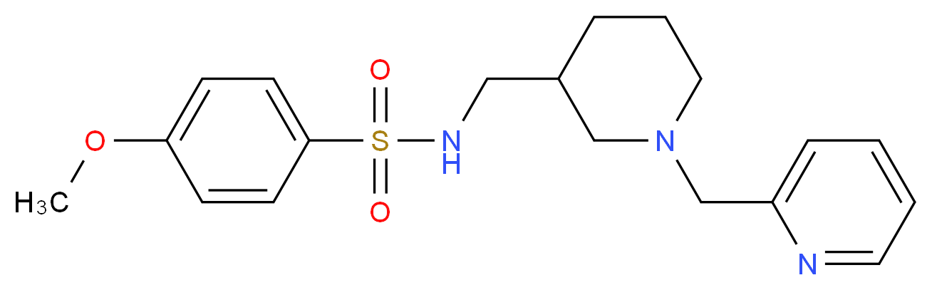 4-methoxy-N-{[1-(2-pyridinylmethyl)-3-piperidinyl]methyl}benzenesulfonamide_Molecular_structure_CAS_)