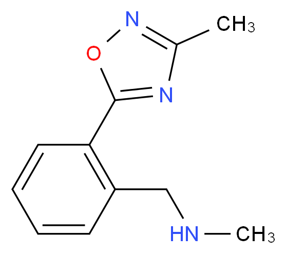 N-methyl[2-(3-methyl-1,2,4-oxadiazol-5-yl)phenyl]methylamine_Molecular_structure_CAS_879896-56-7)