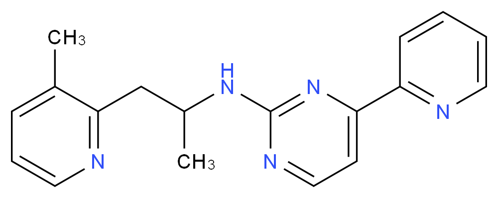 N-[1-methyl-2-(3-methyl-2-pyridinyl)ethyl]-4-(2-pyridinyl)-2-pyrimidinamine_Molecular_structure_CAS_)