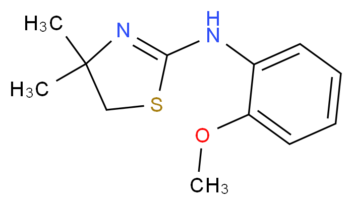 (4,4-Dimethyl-4,5-dihydro-thiazol-2-yl)-(2-methoxy-phenyl)-amine_Molecular_structure_CAS_)