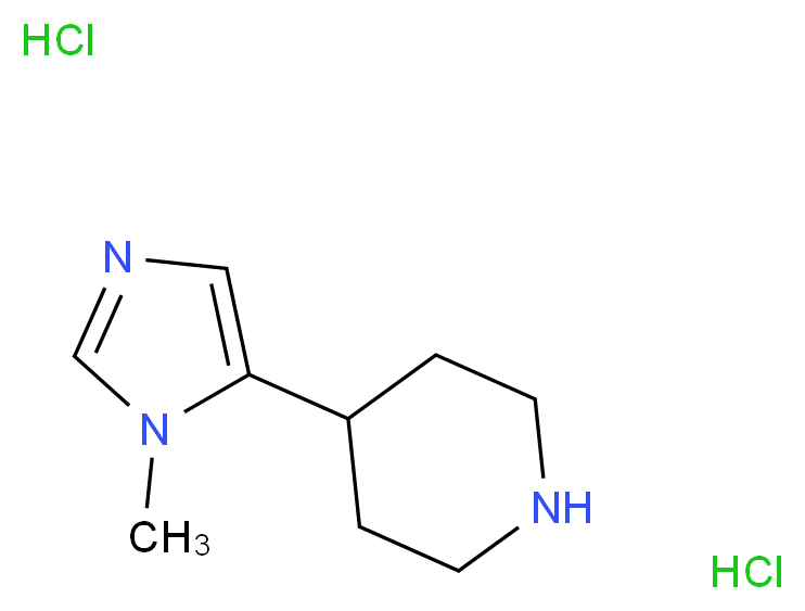 4-(1-methyl-1h-imidazol-5-yl)piperidine dihydrochloride_Molecular_structure_CAS_147960-50-7)