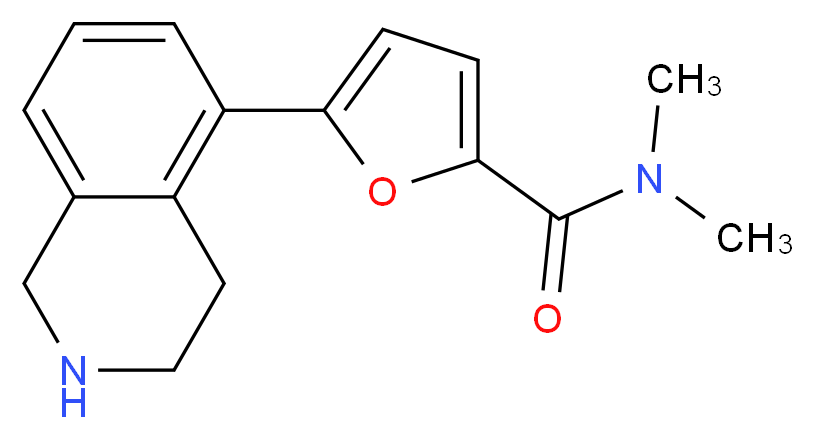 N,N-dimethyl-5-(1,2,3,4-tetrahydroisoquinolin-5-yl)-2-furamide_Molecular_structure_CAS_)