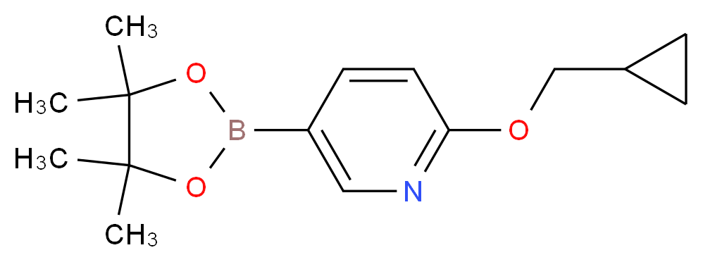 2-(Cyclopropylmethoxy)-5-(4,4,5,5-tetramethyl-1,3,2-dioxaborolan-2-yl)pyridine_Molecular_structure_CAS_947191-69-7)