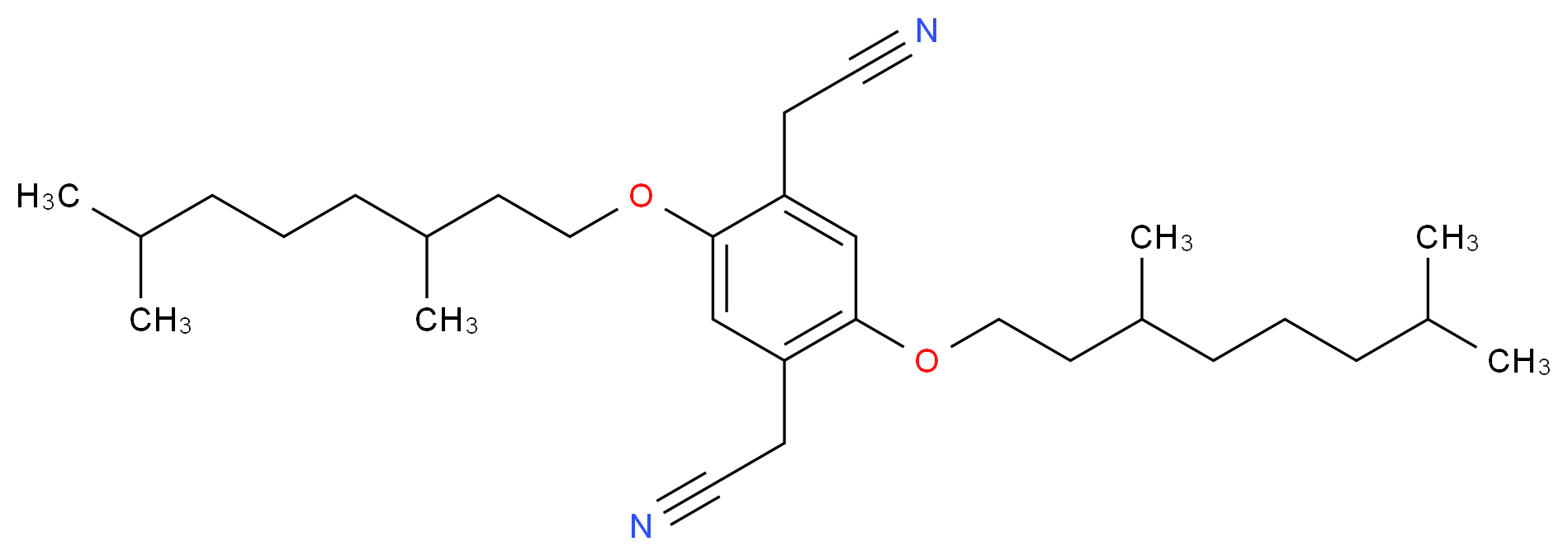 2,5-Bis(3′,7′-dimethyloctyloxy)benzene-1,4-diacetonitrile_Molecular_structure_CAS_480438-86-6)