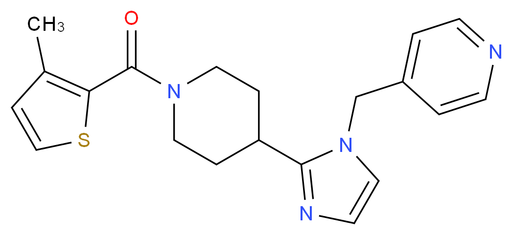 4-[(2-{1-[(3-methyl-2-thienyl)carbonyl]piperidin-4-yl}-1H-imidazol-1-yl)methyl]pyridine_Molecular_structure_CAS_)