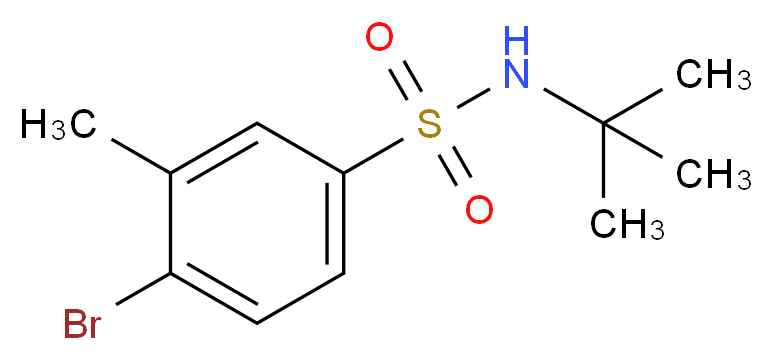 4-Bromo-N-(tert-butyl)-3-methylbenzenesulfonamide_Molecular_structure_CAS_958651-46-2)