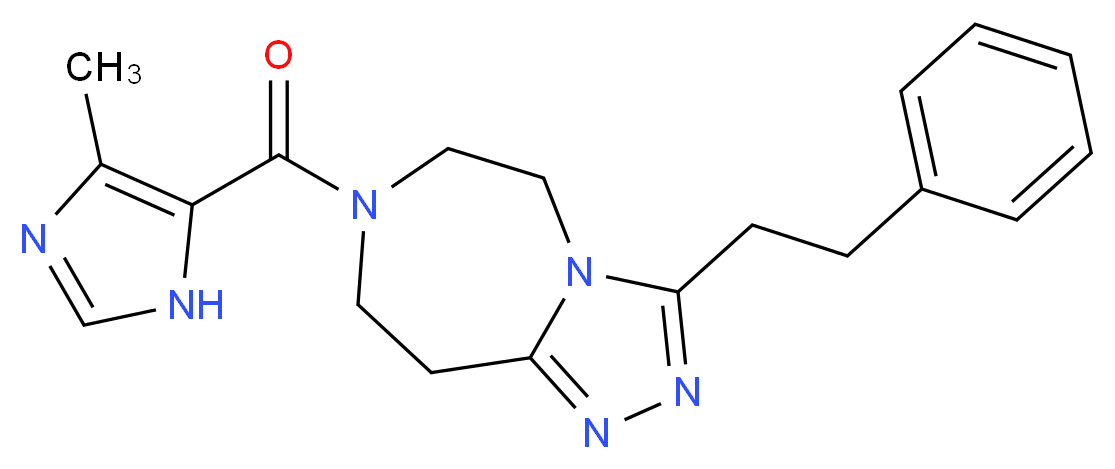 7-[(4-methyl-1H-imidazol-5-yl)carbonyl]-3-(2-phenylethyl)-6,7,8,9-tetrahydro-5H-[1,2,4]triazolo[4,3-d][1,4]diazepine_Molecular_structure_CAS_)
