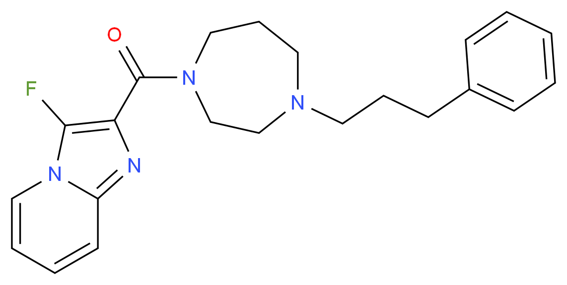 3-fluoro-2-{[4-(3-phenylpropyl)-1,4-diazepan-1-yl]carbonyl}imidazo[1,2-a]pyridine_Molecular_structure_CAS_)