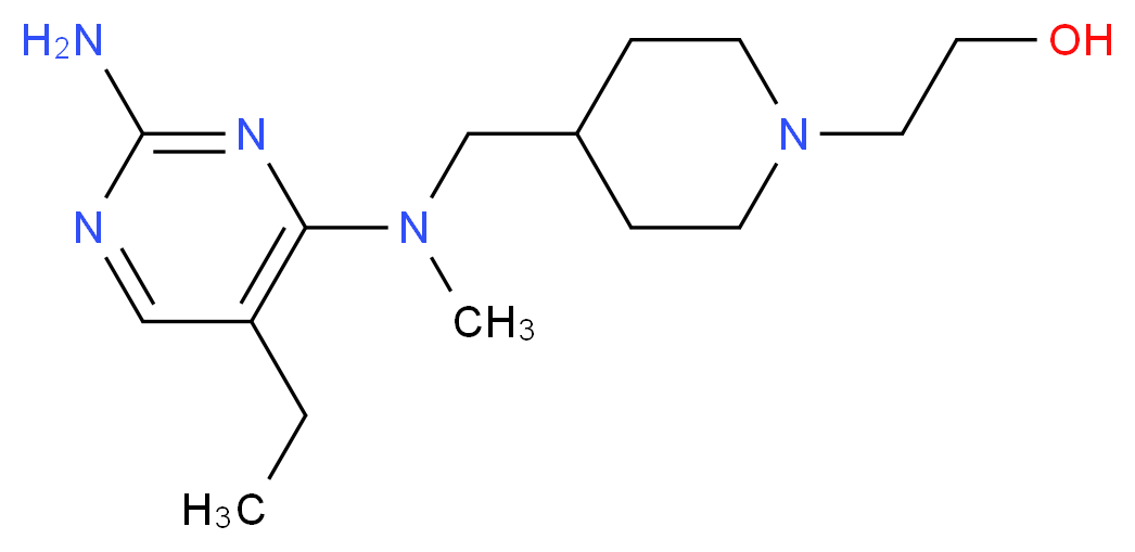 2-(4-{[(2-amino-5-ethylpyrimidin-4-yl)(methyl)amino]methyl}piperidin-1-yl)ethanol_Molecular_structure_CAS_)