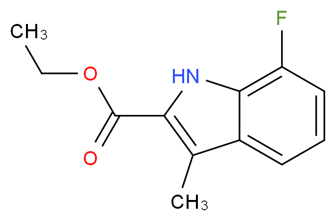 Ethyl 7-fluoro-3-methyl-1H-indole-2-carboxylate_Molecular_structure_CAS_)