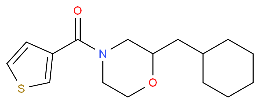 2-(cyclohexylmethyl)-4-(3-thienylcarbonyl)morpholine_Molecular_structure_CAS_)