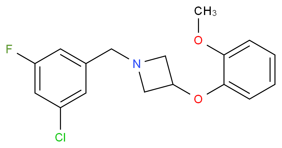 1-(3-chloro-5-fluorobenzyl)-3-(2-methoxyphenoxy)azetidine_Molecular_structure_CAS_)