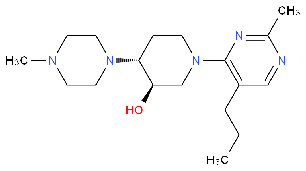 (3R*,4R*)-4-(4-methyl-1-piperazinyl)-1-(2-methyl-5-propyl-4-pyrimidinyl)-3-piperidinol_Molecular_structure_CAS_)