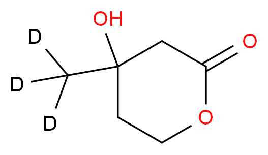 Mevalonolactone-(methyl-d3)_Molecular_structure_CAS_)
