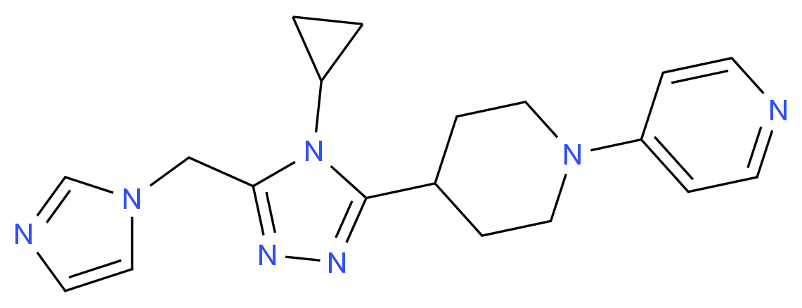 4-{4-[4-cyclopropyl-5-(1H-imidazol-1-ylmethyl)-4H-1,2,4-triazol-3-yl]piperidin-1-yl}pyridine_Molecular_structure_CAS_)