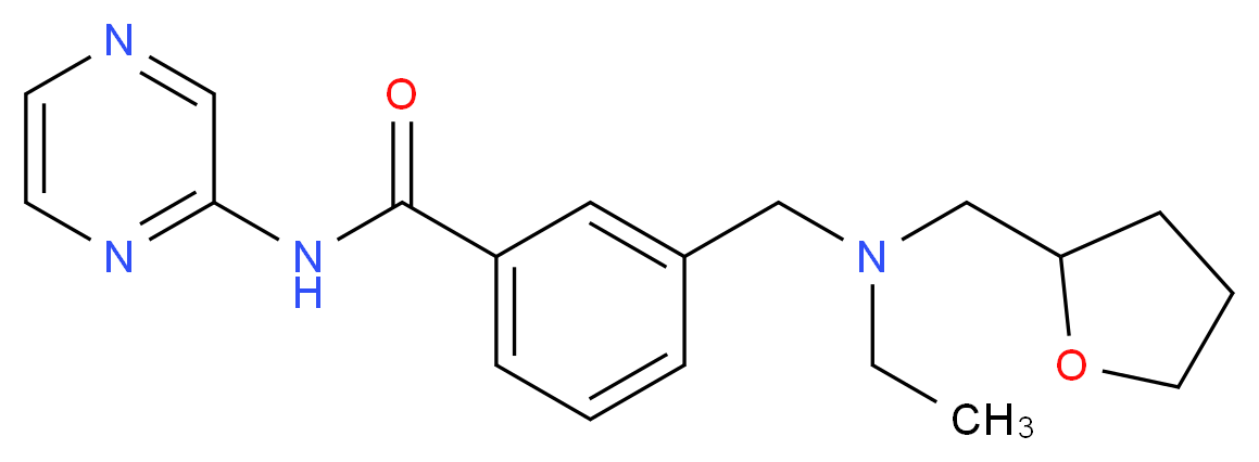 3-{[ethyl(tetrahydrofuran-2-ylmethyl)amino]methyl}-N-pyrazin-2-ylbenzamide_Molecular_structure_CAS_)