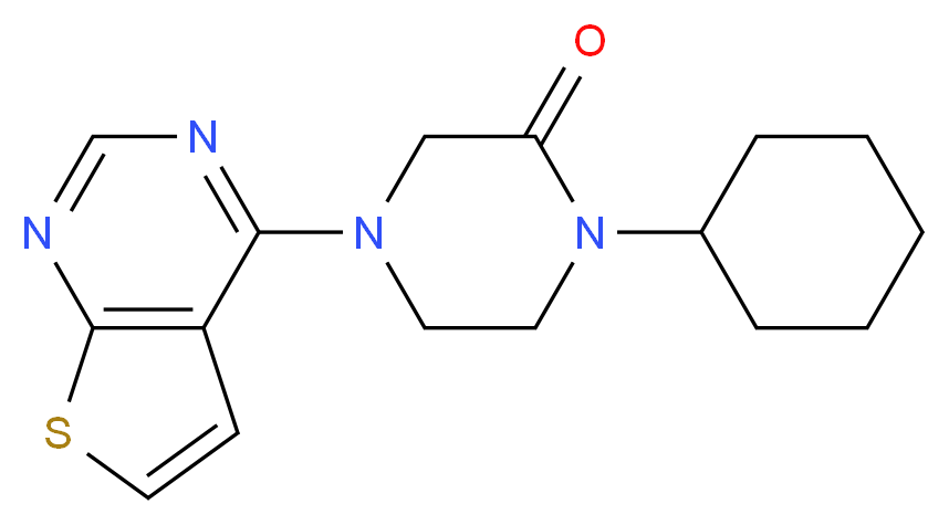 1-cyclohexyl-4-thieno[2,3-d]pyrimidin-4-yl-2-piperazinone_Molecular_structure_CAS_)