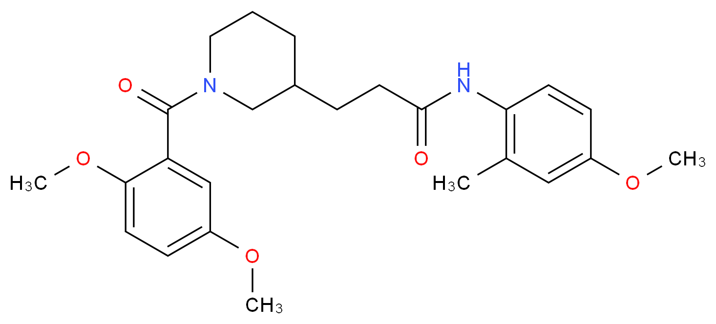 3-[1-(2,5-dimethoxybenzoyl)-3-piperidinyl]-N-(4-methoxy-2-methylphenyl)propanamide_Molecular_structure_CAS_)