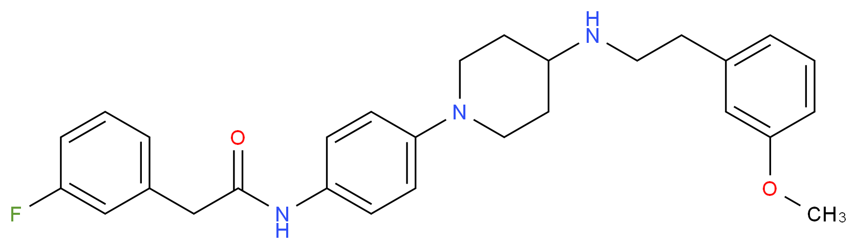 2-(3-fluorophenyl)-N-[4-(4-{[2-(3-methoxyphenyl)ethyl]amino}-1-piperidinyl)phenyl]acetamide_Molecular_structure_CAS_)