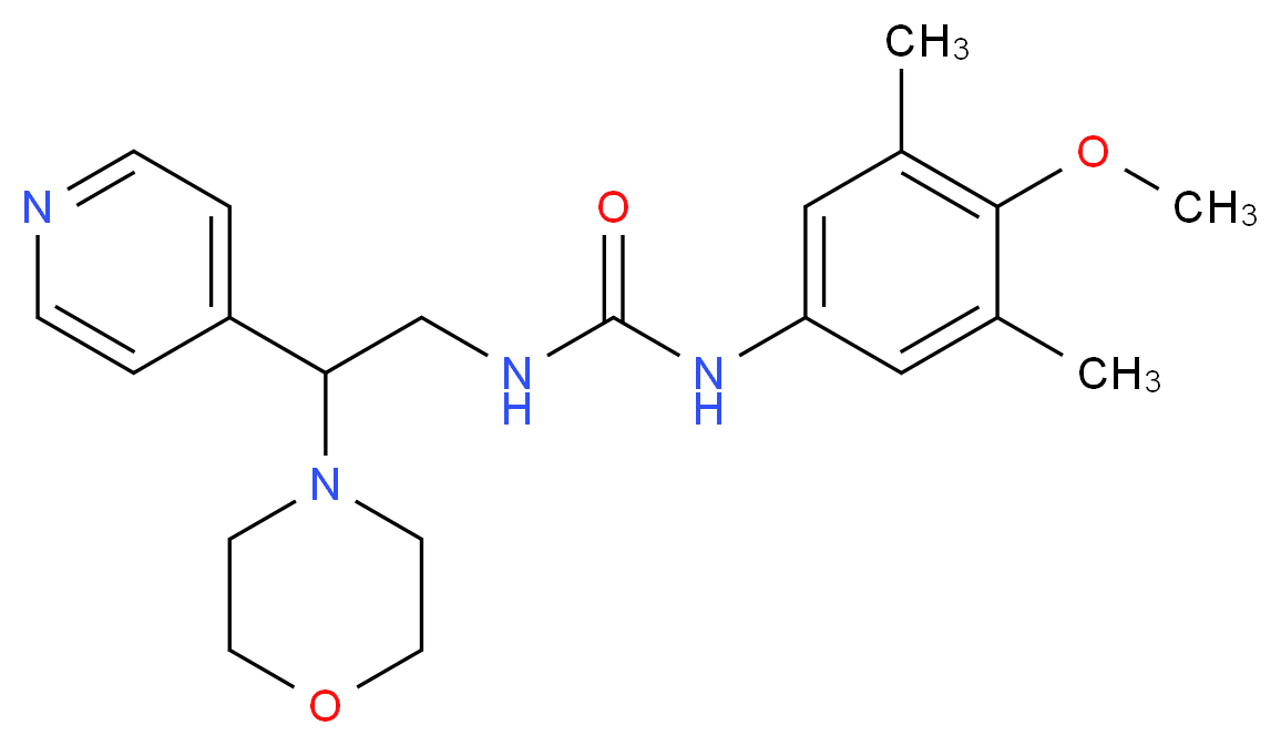 N-(4-methoxy-3,5-dimethylphenyl)-N'-(2-morpholin-4-yl-2-pyridin-4-ylethyl)urea_Molecular_structure_CAS_)